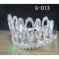 Neue Mode Königin Krone Trendy Hochzeit Kristall Glitter Silber Tiara Schmuck